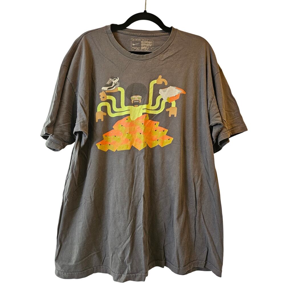 Nike Air Max Sole Food Octopus T Shirt Gray Mens XL Graphic Tee